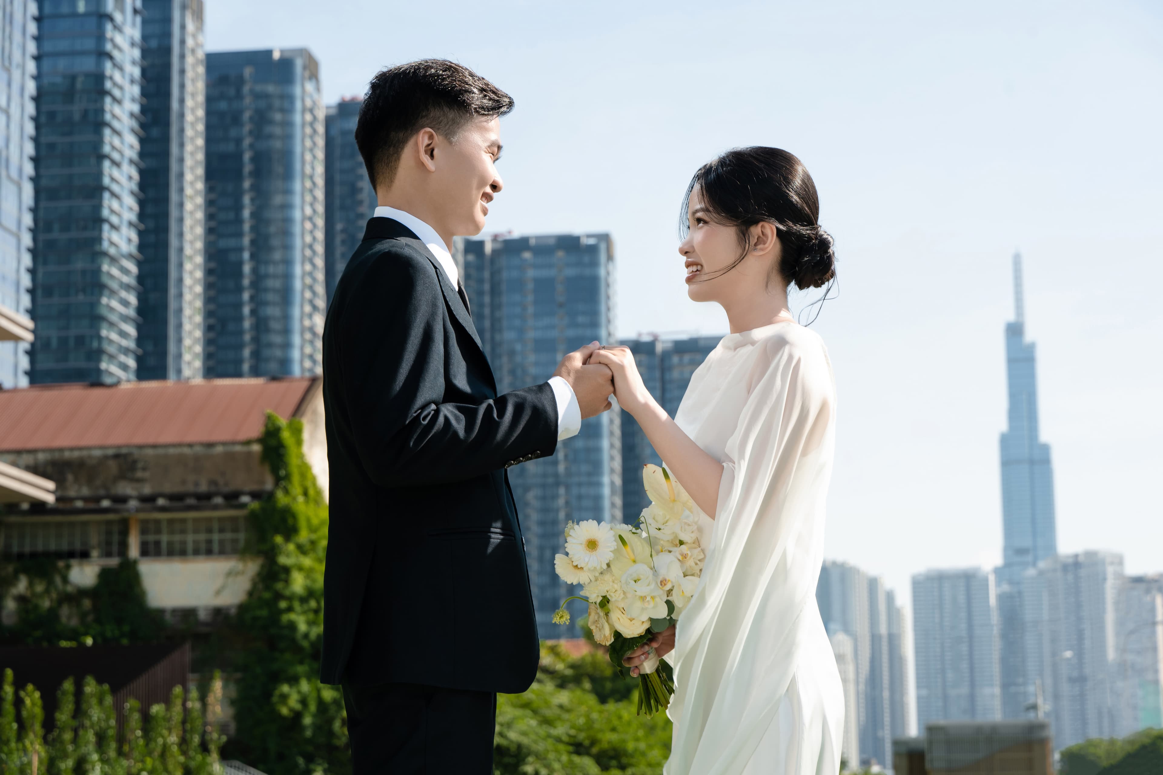 Wedding couple portrait
